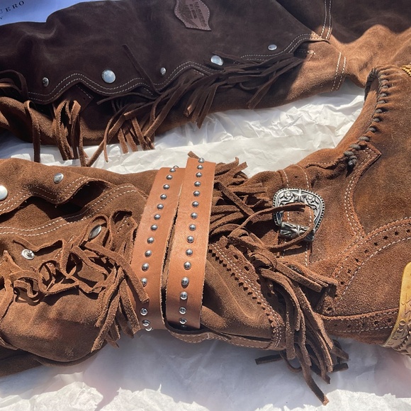 EL VAQUERO ITALY Elizabeth Silverstone Sierra over knee boots SIZE 8 . BRAND NEW - Picture 3 of 13